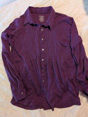 Plum purple, LL Bean blouse, long sleeve